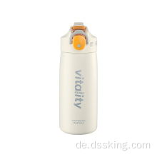 400 ml Uncap 304 Edelstahl Vakuumbecher -Wasserflasche mit Strohflasche Sport